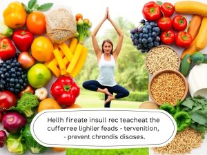 Alimente sănătoase și exercițiu în aer liber.